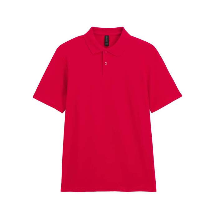 Футболка поло SOFTSTYLE ADULT DOUBLE PIQUE, КРАСНЫЙ S