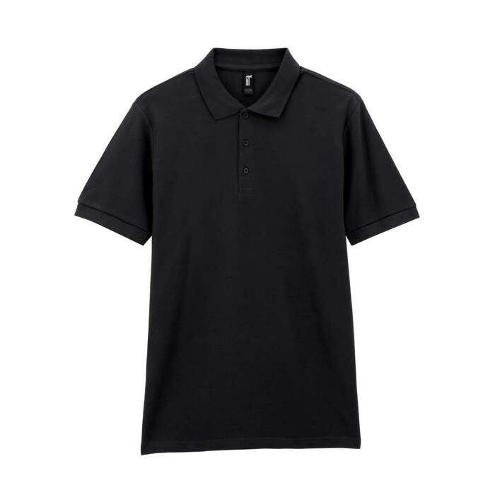 Футболка поло PREMIUM COTTON ADULT DOUBLE PIQUE, ЧЕРНЫЙ S