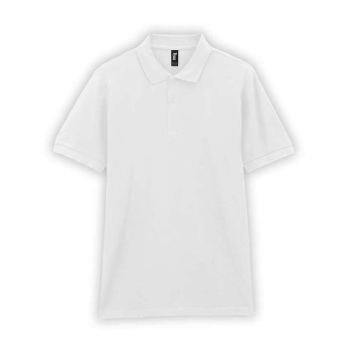 Футболка поло PREMIUM COTTON ADULT DOUBLE PIQUE, БЕЛЫЙ S