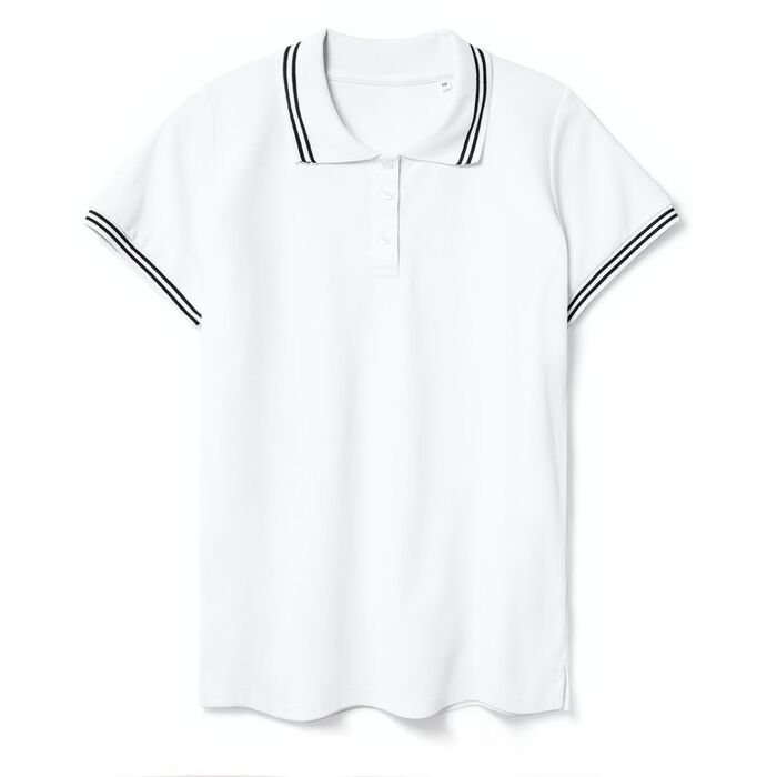 Рубашка поло женская Virma Stripes Lady, белая, размер XXL