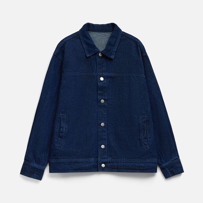 Куртка джинсовая O1, темно-синяя, размер 3XL/4XL