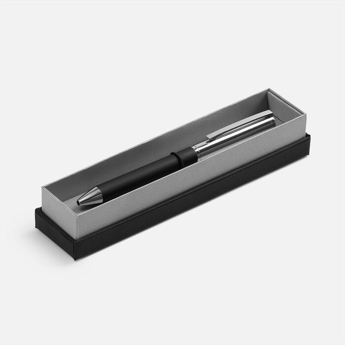 Ручка шариковая Eyeshot Soft Touch в футляре, черная