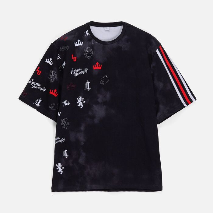 Футболка мужская оверсайз Originelli Terry с полной запечаткой на заказ, размер XL