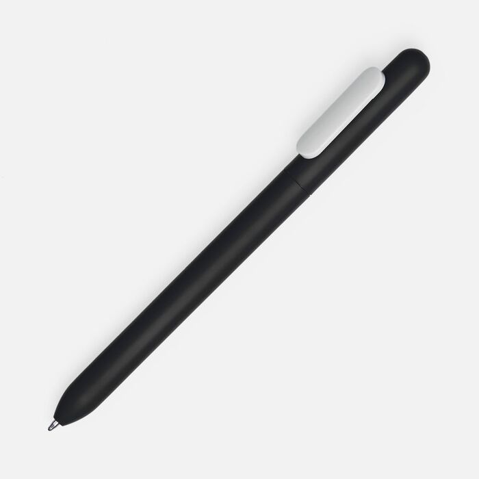 Ручка шариковая Swiper Soft Touch, черная с белым