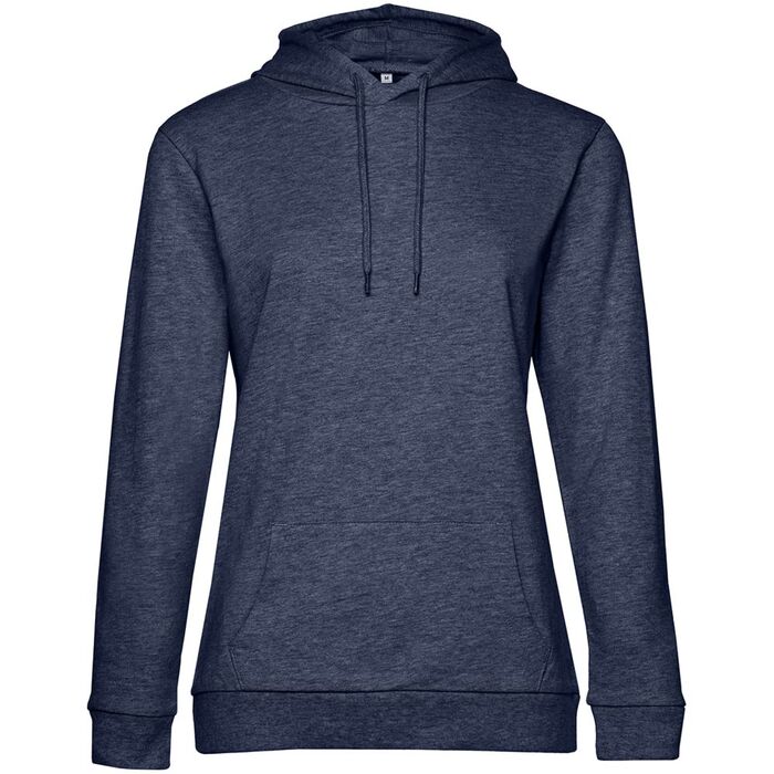 Толстовка с капюшоном женская Hoodie, синий меланж, размер XL