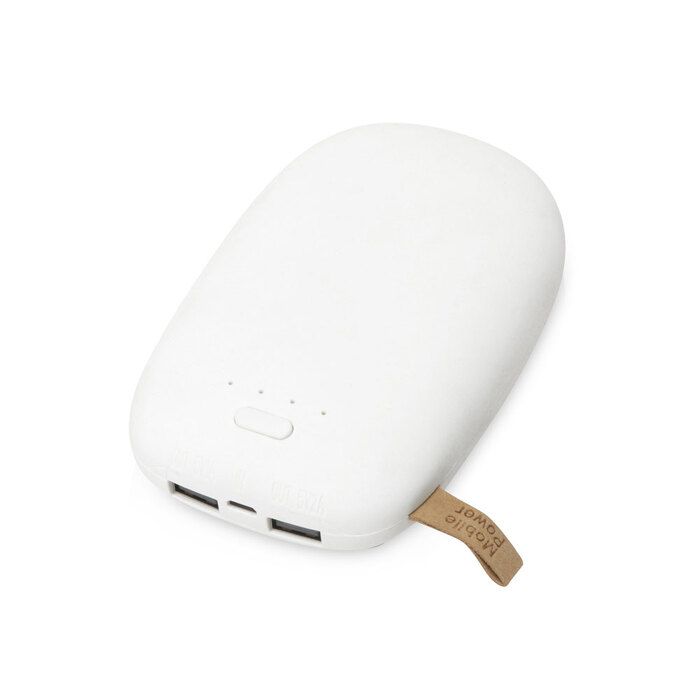 Внешний аккумулятор в форме камня «Stone», 10400 mAh, белый