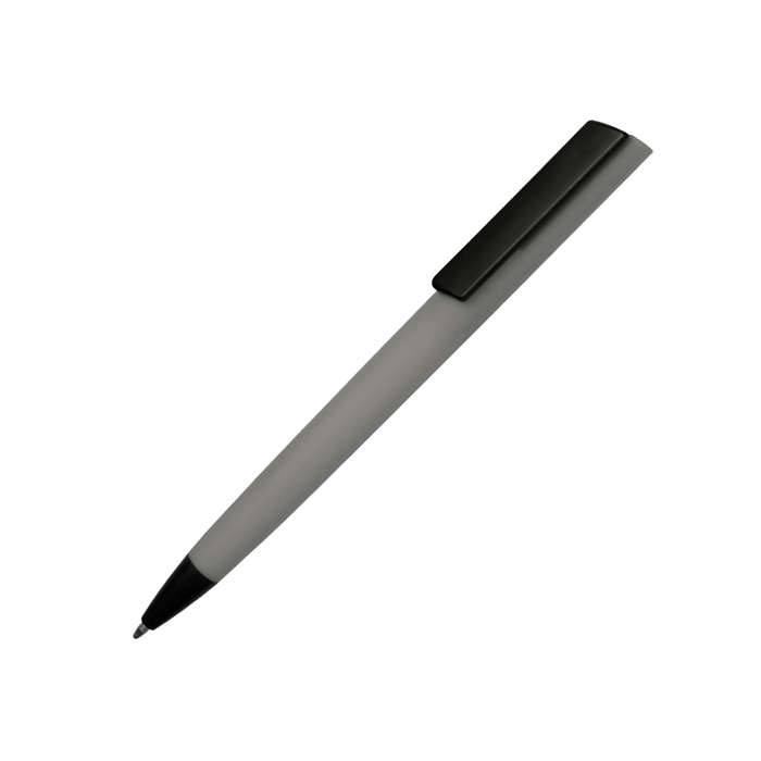 Ручка пластиковая soft-touch шариковая «Taper», серый/черный