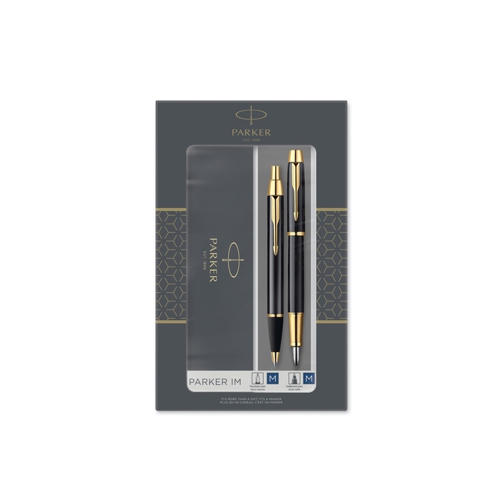 Набор «Parker IM Core Black GT»: ручка шариковая, ручка перьевая