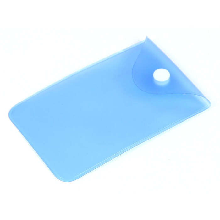 Прозрачный кармашек PVC, синий цвет