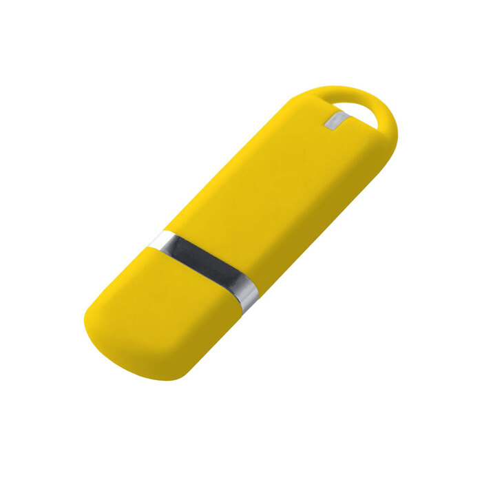 USB-флешка на 32 ГБ с покрытием soft-touch, жёлтый