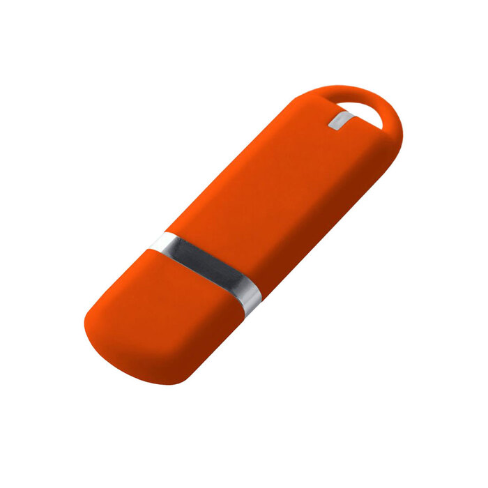 USB-флешка на 64 ГБ с покрытием soft-touch, оранжевый