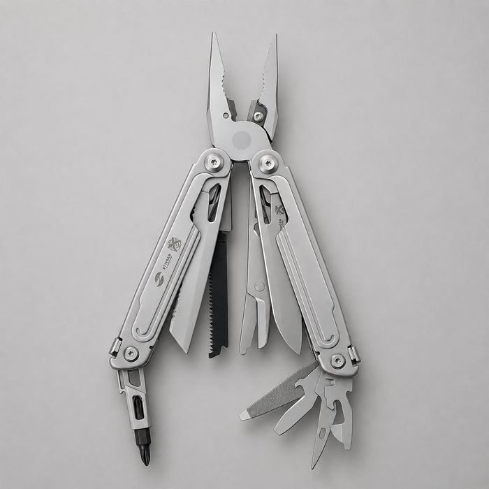 Мультитул Stinger, 113 х 22 мм, 21 функция, сталь, серебристый, в картонной коробке, в комплекте нейлоновый чехол