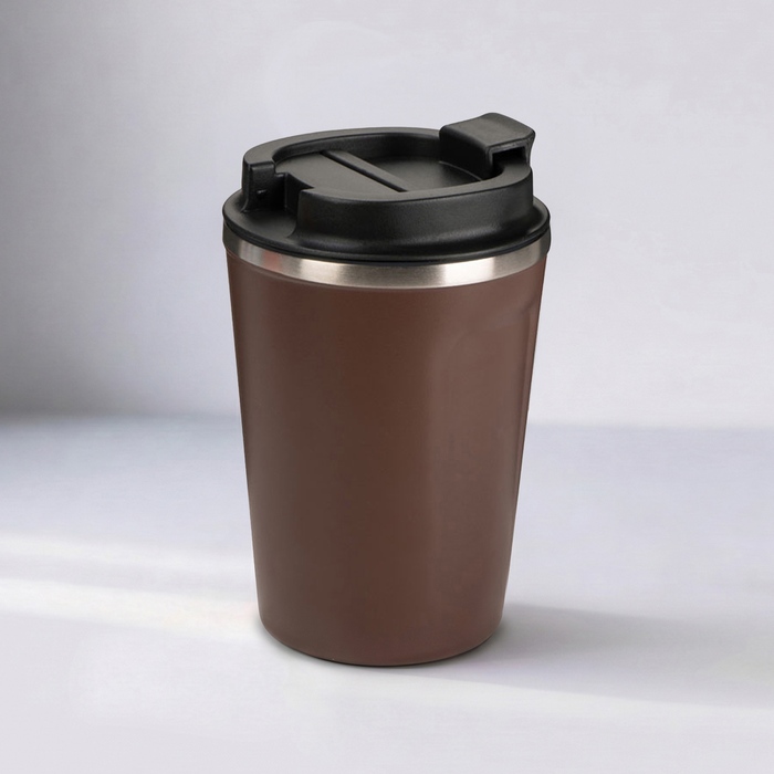 Термокружка CAFe COMPACT, 380 мл, коричневый