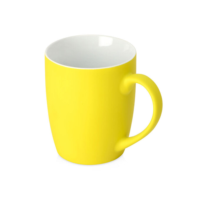 Кружка с покрытием soft-touch “Tulip Gum”, желтый (3955C) (P)