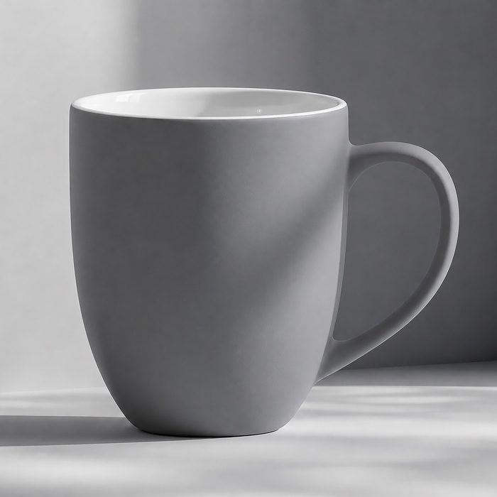 Кружка с покрытием soft-touch “Tulip Gum”, средне-серый NEW Cool gray 7C