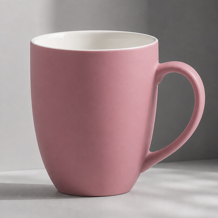 Кружка с покрытием soft-touch “Tulip Gum”, пыльно-розовый