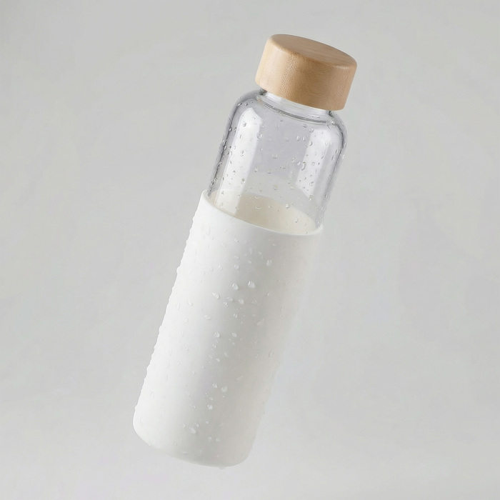 Бутылка для воды стеклянная 