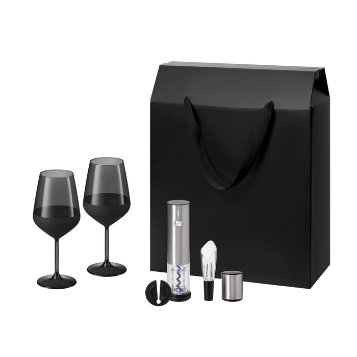 Подарочный набор Блэк Эдишн (Black Edition), Винтаро (Vintaro) (2 бокала + набор для вина)