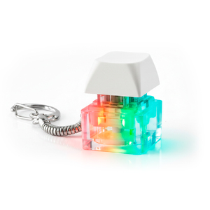 Брелок PUSH ME с LED подсветкой (фонарик), Белый