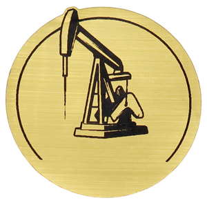 Шильд-наклейка нефть, золото