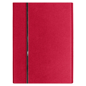 Ежедневник Alfa Bird Petrus A5, красный, недатированный, в твердой обложке с металлическим элементом