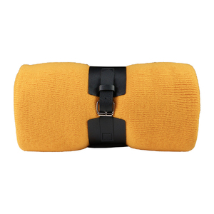 Плед "Belt"; жёлтый; 130 х 180 см; 100% акрил, с поясом