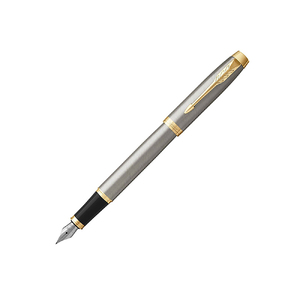 Перьевая ручка Parker IM Metal Brushed Metal GT, перо: F, цвет чернил: blue