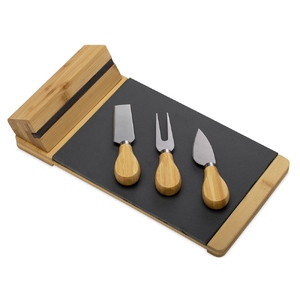 Набор для сыра из сланцевой доски и ножей Bamboo collection "Taleggio"