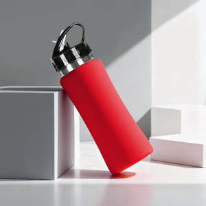 Бутылка для воды "Bottle C1", сталь, soft touch, 600 мл, красный
